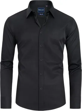 Alimens & Gentle Slim Fit Mens Dress Shirts for Men Button Down Long Sleeve Dress Shirts Wrinkle Free Formal Stain Proof