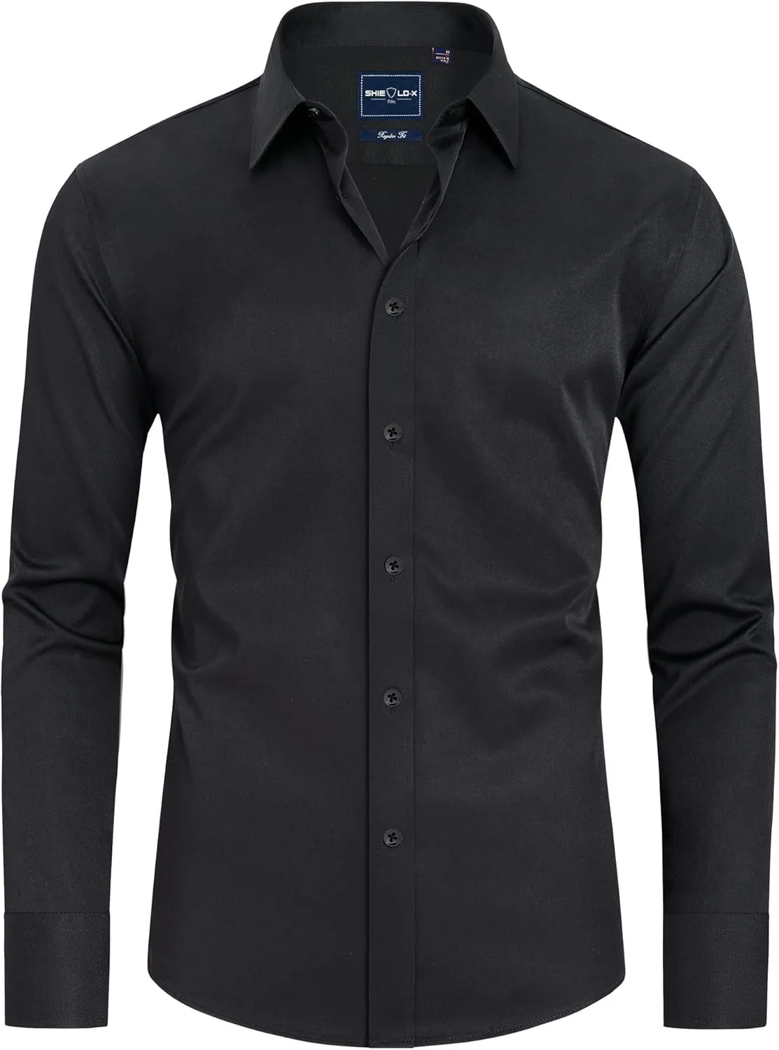 Alimens & Gentle Slim Fit Mens Dress Shirts for Men Button Down Long Sleeve Dress Shirts Wrinkle Free Formal Stain Proof