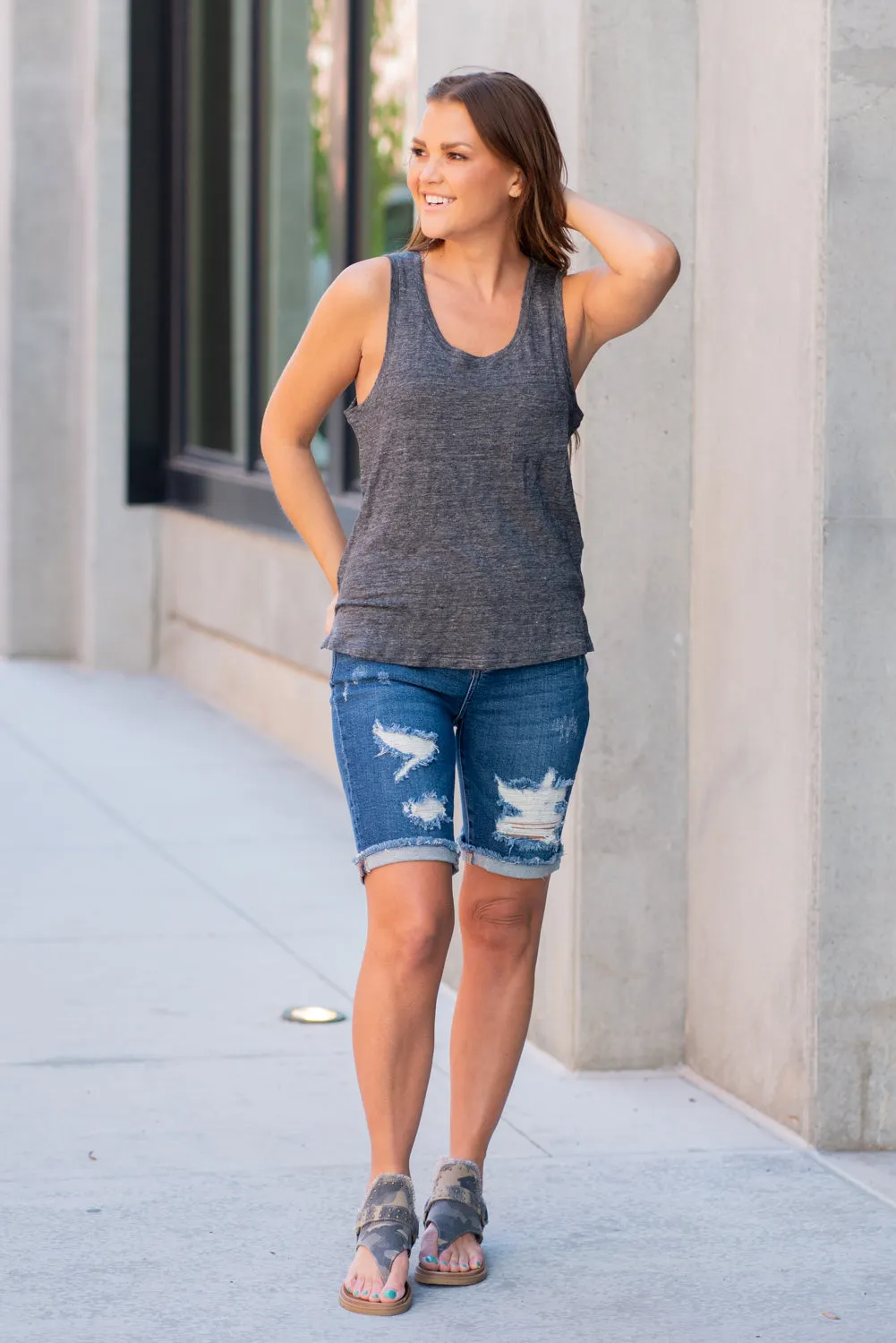 Anabelle Tank Graphite Black