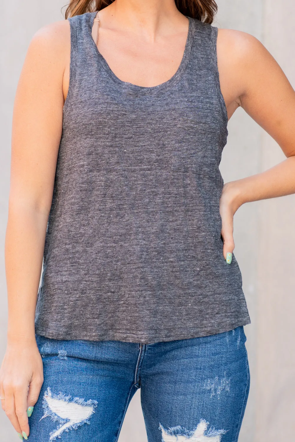 Anabelle Tank Graphite Black