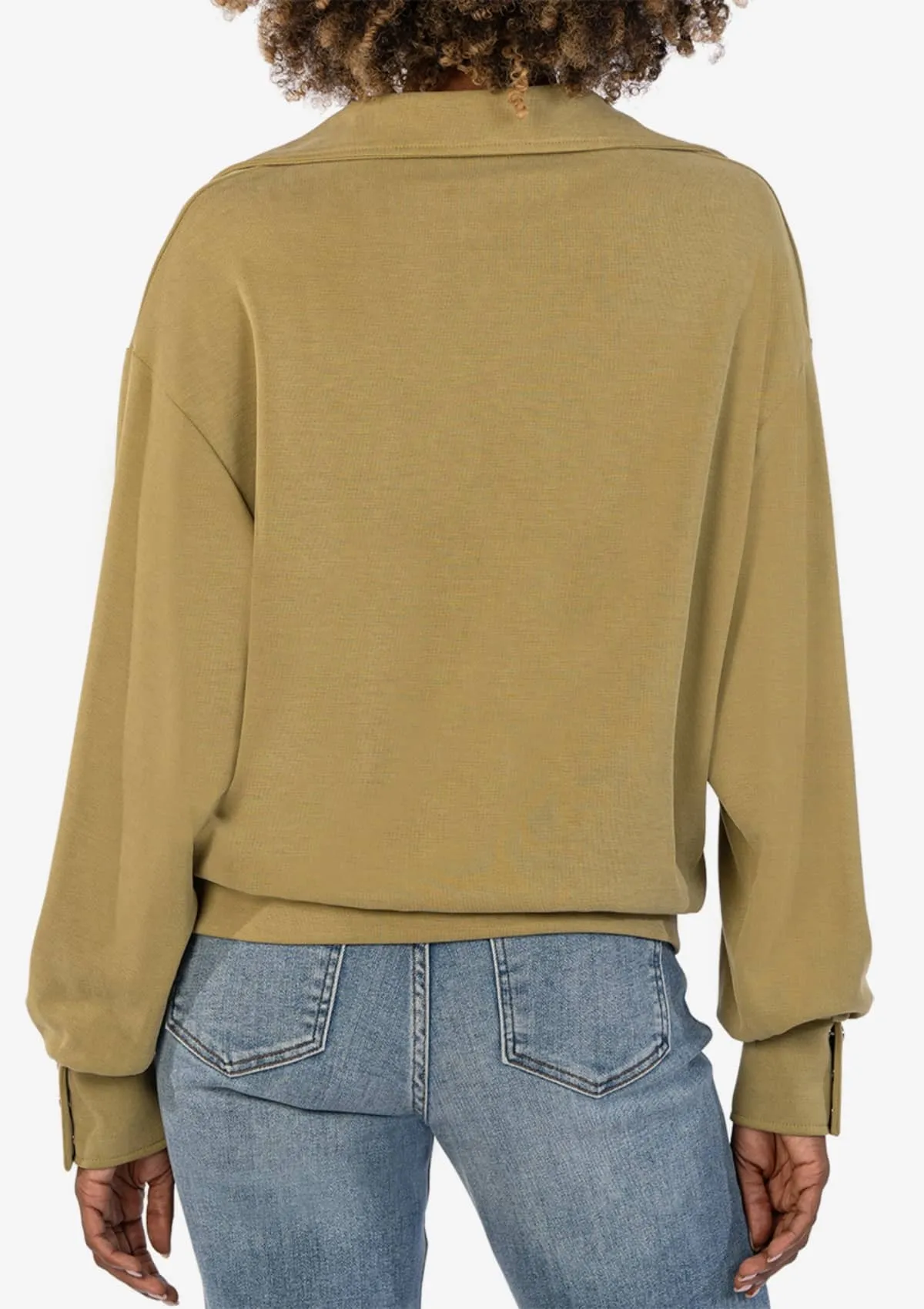 Audrina Long Sleeve Half Placket