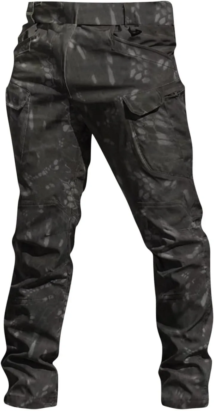 Cargo Pants for Men Water Resistant Ripstop Camo Hiking Pants Multi Pocket Outdoor Carpenter Relaxed Fit Work Pant