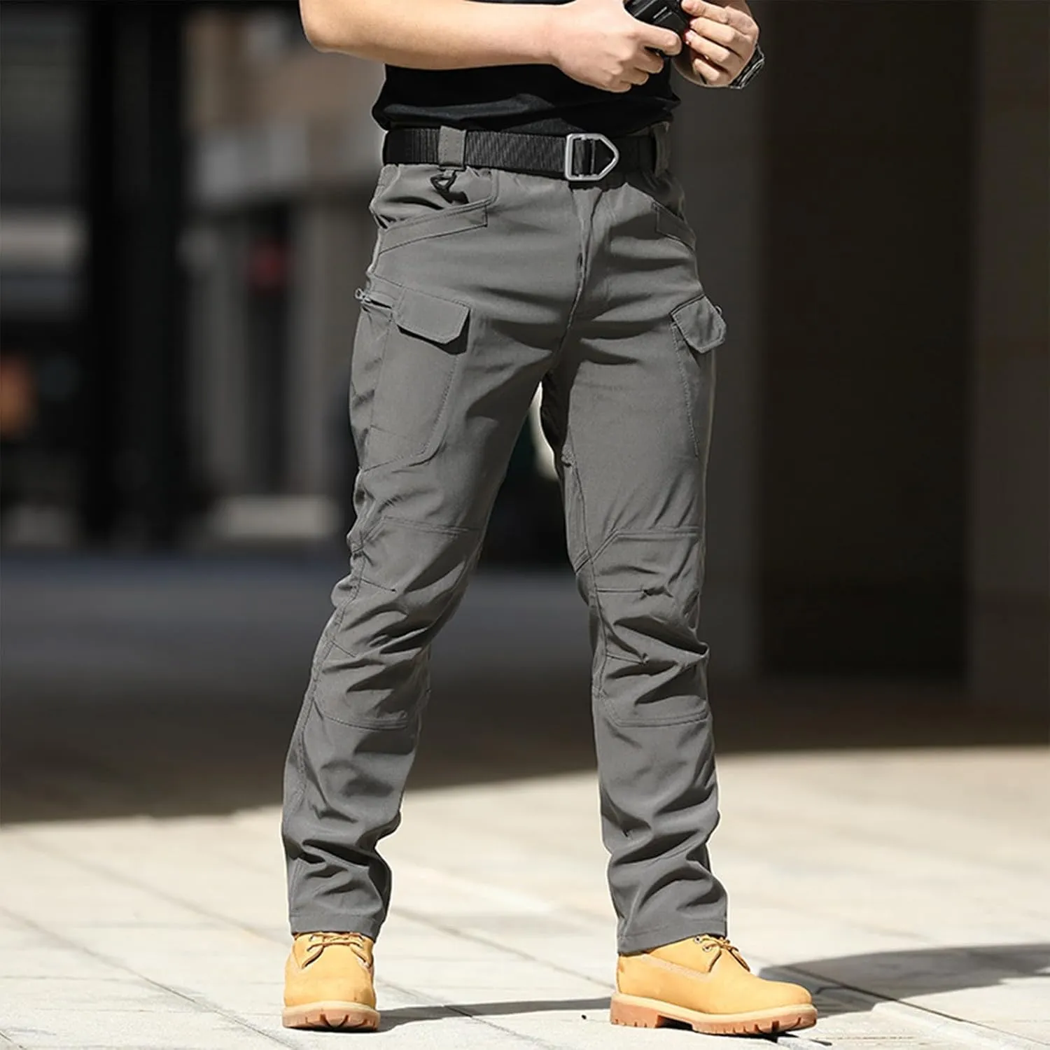 Cargo Pants for Men Water Resistant Ripstop Camo Hiking Pants Multi Pocket Outdoor Carpenter Relaxed Fit Work Pant