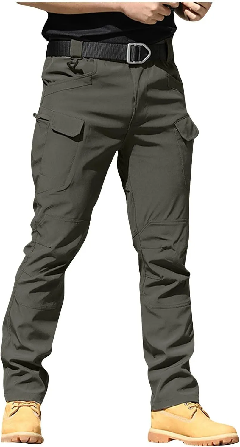 Cargo Pants for Men Water Resistant Ripstop Camo Hiking Pants Multi Pocket Outdoor Carpenter Relaxed Fit Work Pant