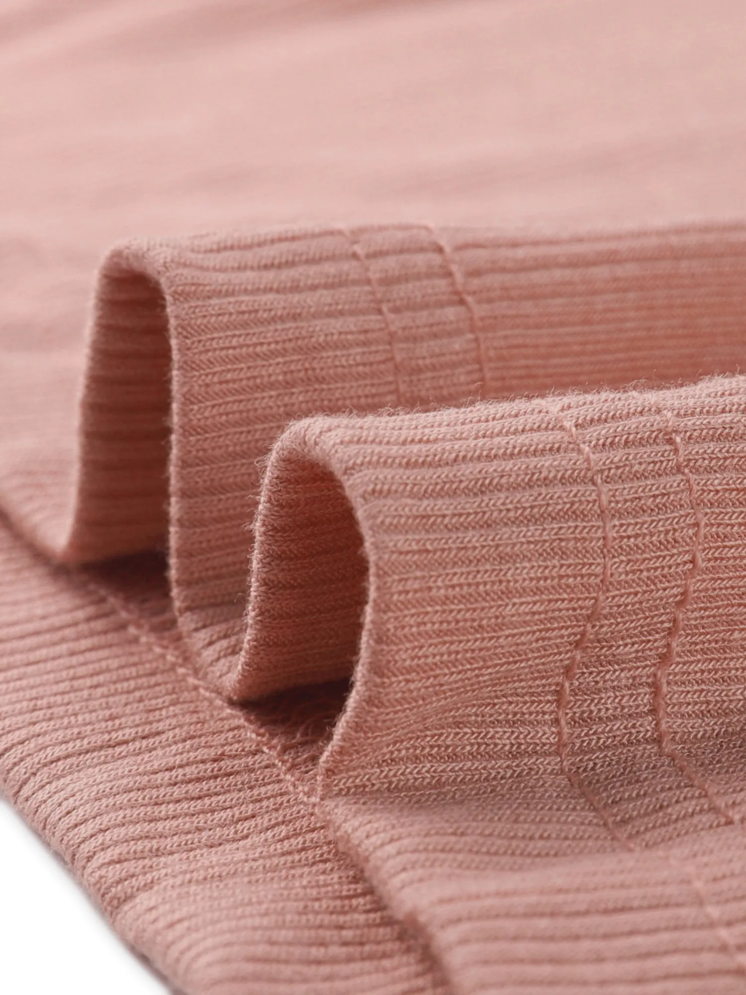 Casual V Neck Ribbed Pullover Long Sleeve Tops