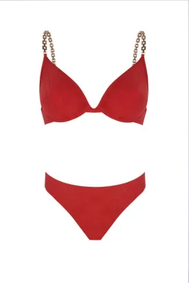 Chained Red Bikini