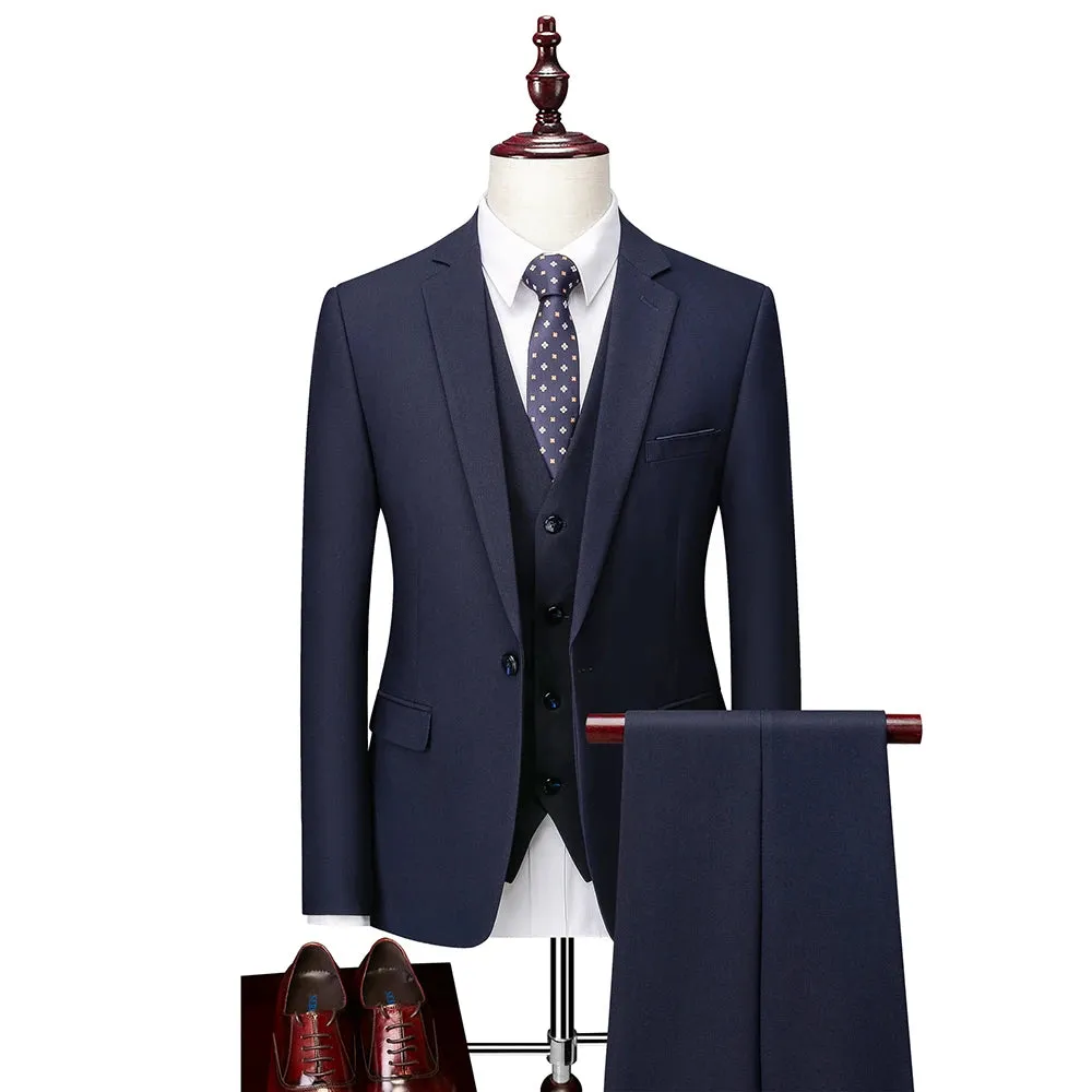 Checked Design Men's Business Suit