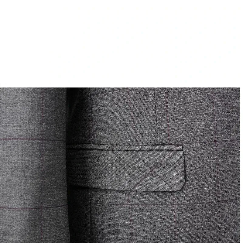 Checked Design Men's Business Suit