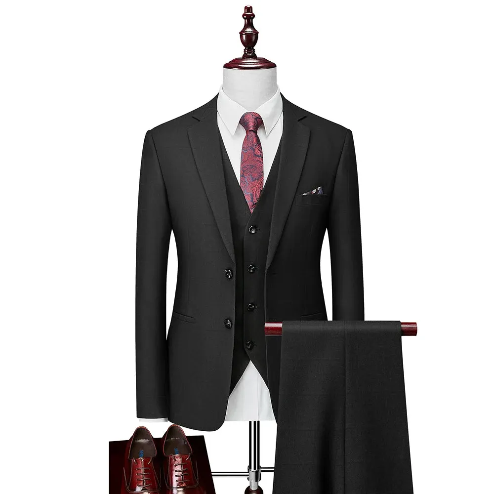 Checked Design Men's Business Suit