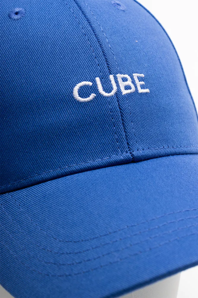 Cube Embroided Cap Cobalt Blue