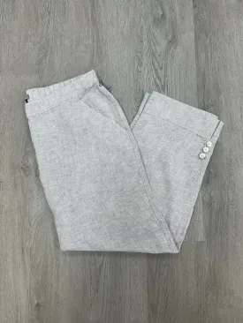 Easy Linen Crop Pants - Gull