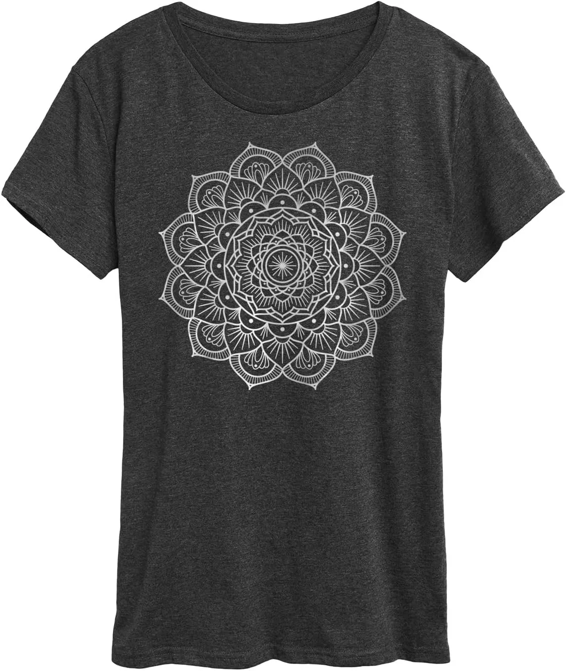 Instant Message - Silver Foil Mandala - Women's Women's Short Sleeve Graphic T-Shirt