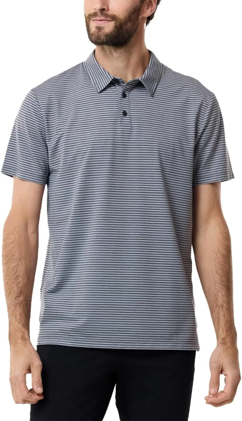 INTO THE AM Performance Dri Fit Polo Shirts for Men S-4XL - Quick Dry Moisture Wicking Athletic Sport Collar Work Shirts