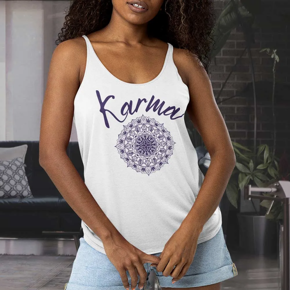 Karma & Mandala Symbol Tank Top, lioness-love