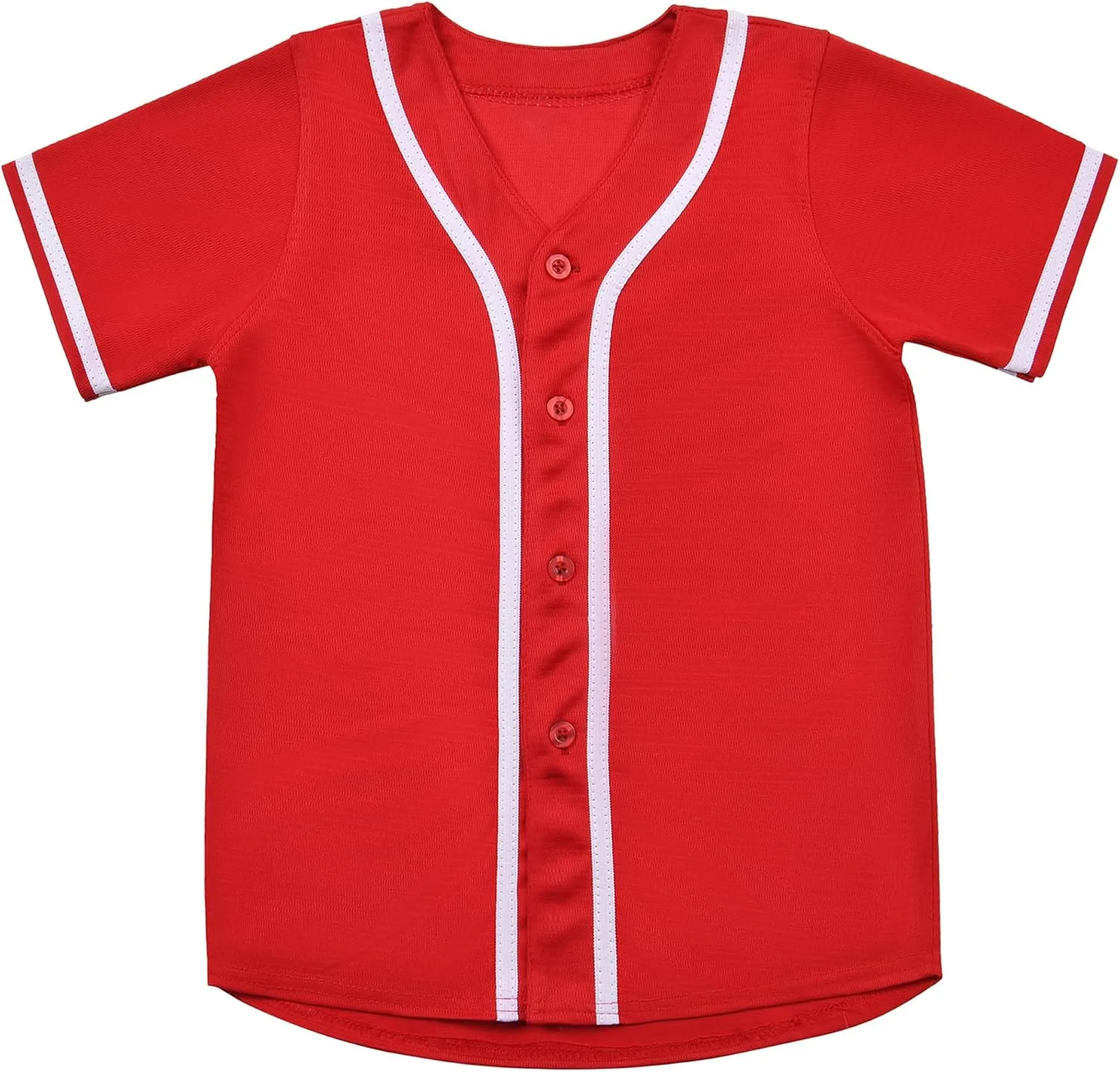 Kids Baseball Jersey Button Down Hip Hop Personalized Sport T Shirts Tops Baseball Shirt for Boys Girls Toddler 2T-12Y