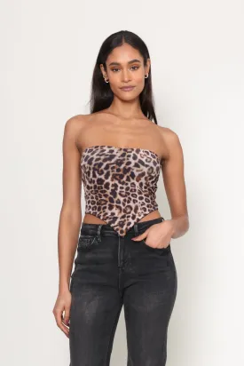Leopard Mesh Top