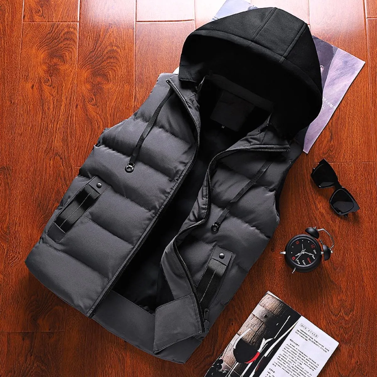Luexco Men's Hooded Vest Urban Mode