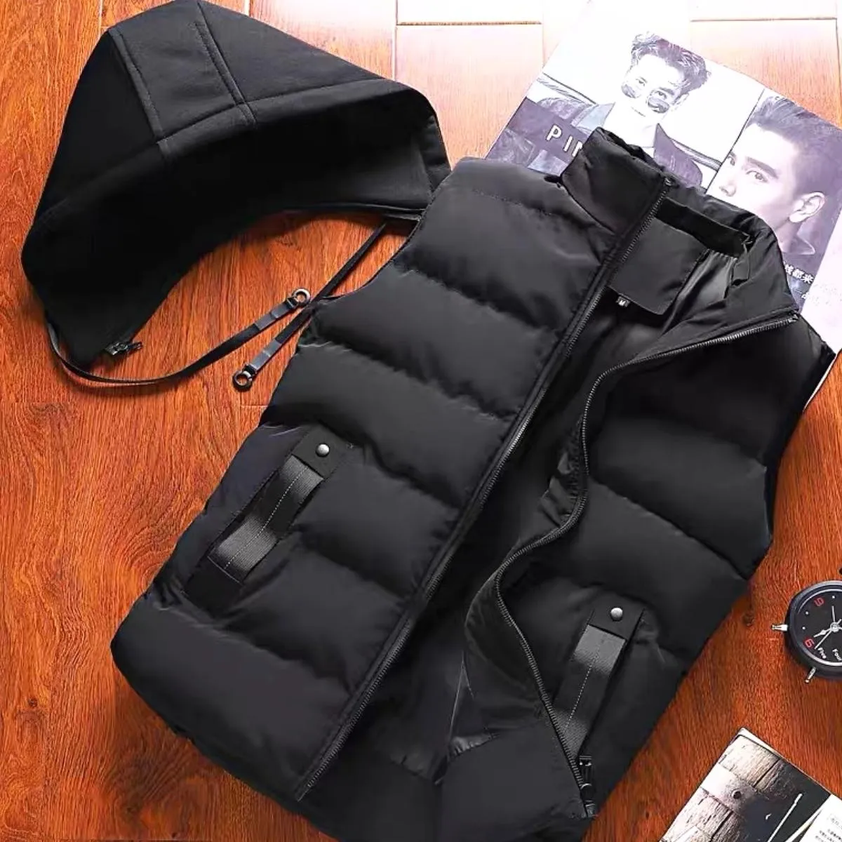 Luexco Men's Hooded Vest Urban Mode