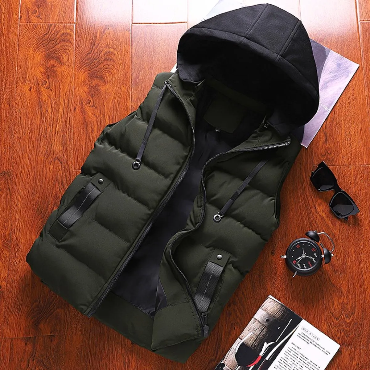 Luexco Men's Hooded Vest Urban Mode