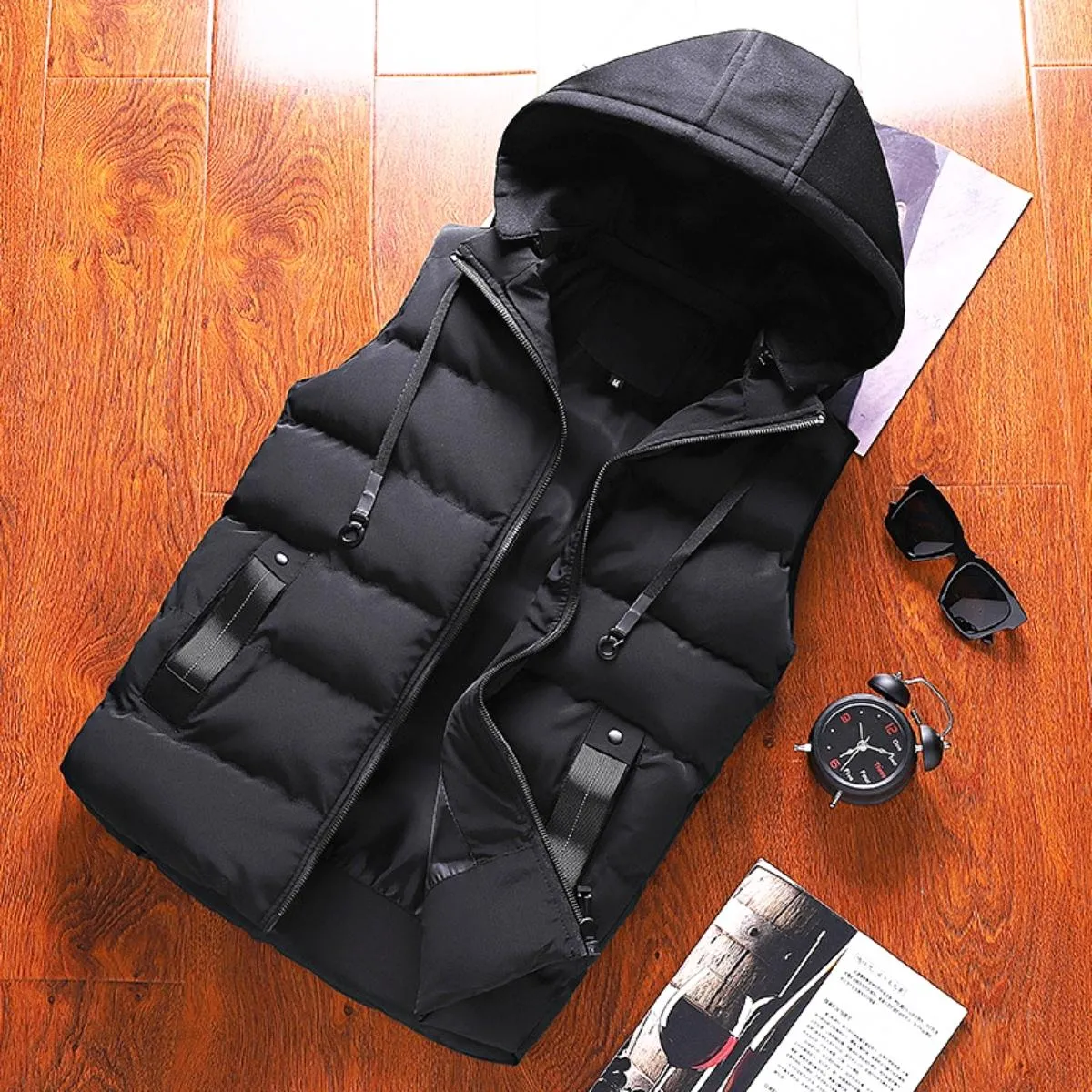 Luexco Men's Hooded Vest Urban Mode