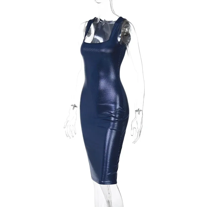 Metallic Sheath Evening Dress – Versatile Chic
