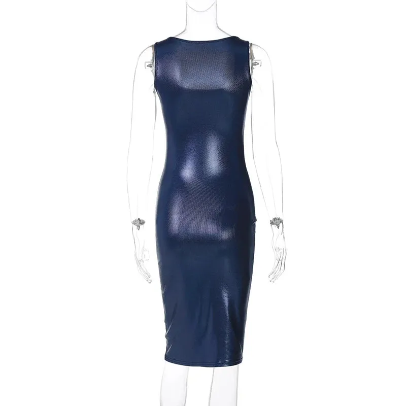 Metallic Sheath Evening Dress – Versatile Chic