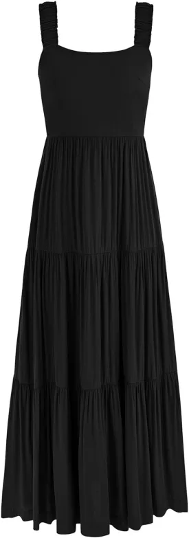 PRETTYGARDEN Women's 2025 Sun Dresses Women Summer Casual Flowy Tired Maxi Dress Backless Beach Long Dresses Tank Dress