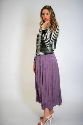 Ribbon-Tie Striped Cardigan
