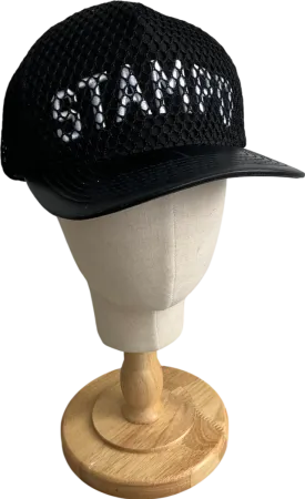 Stampd Black Mesh Embroidered Logo Baseball Cap One Size