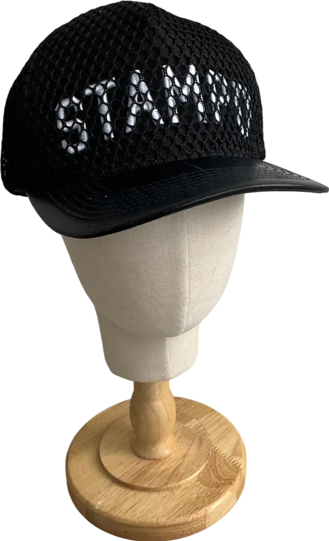 Stampd Black Mesh Embroidered Logo Baseball Cap One Size