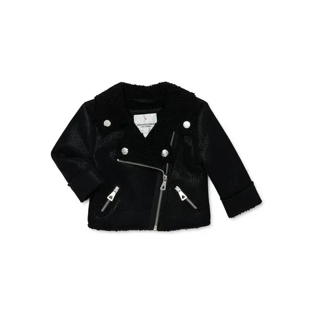 Toddler Girls Bonded Moto Jacket-ZB150