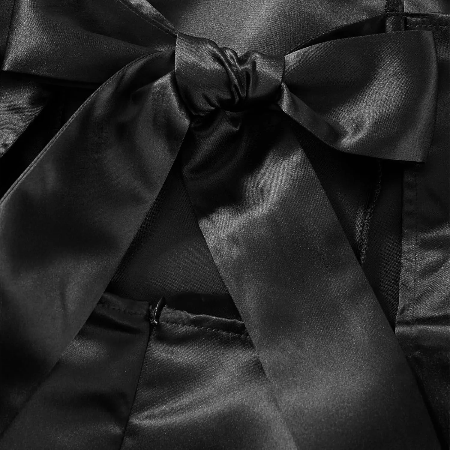 Women Square Neck Sleeveless Mini Dress Backless Bow Knot Tie Back Spaghetti Strap A Line Graduate Dress