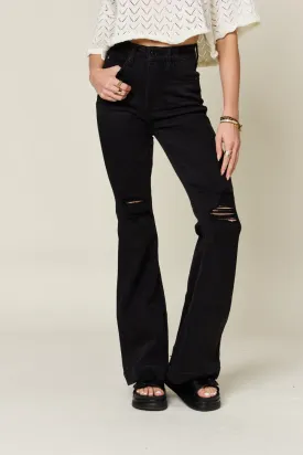 Women's Judy Blue Full Size High Waist Distressed Flare Jeans