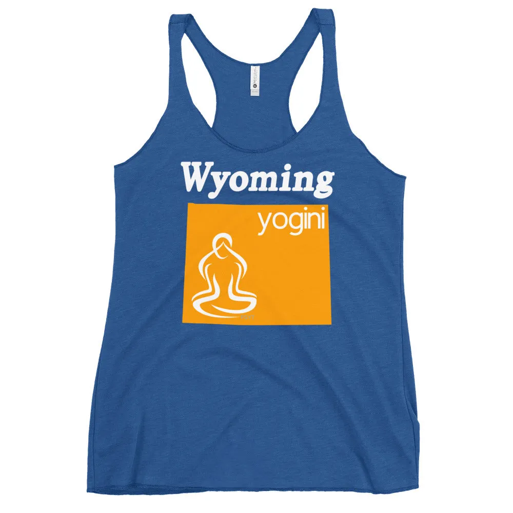 Wyoming Map Yogini Dark Color Tank Top